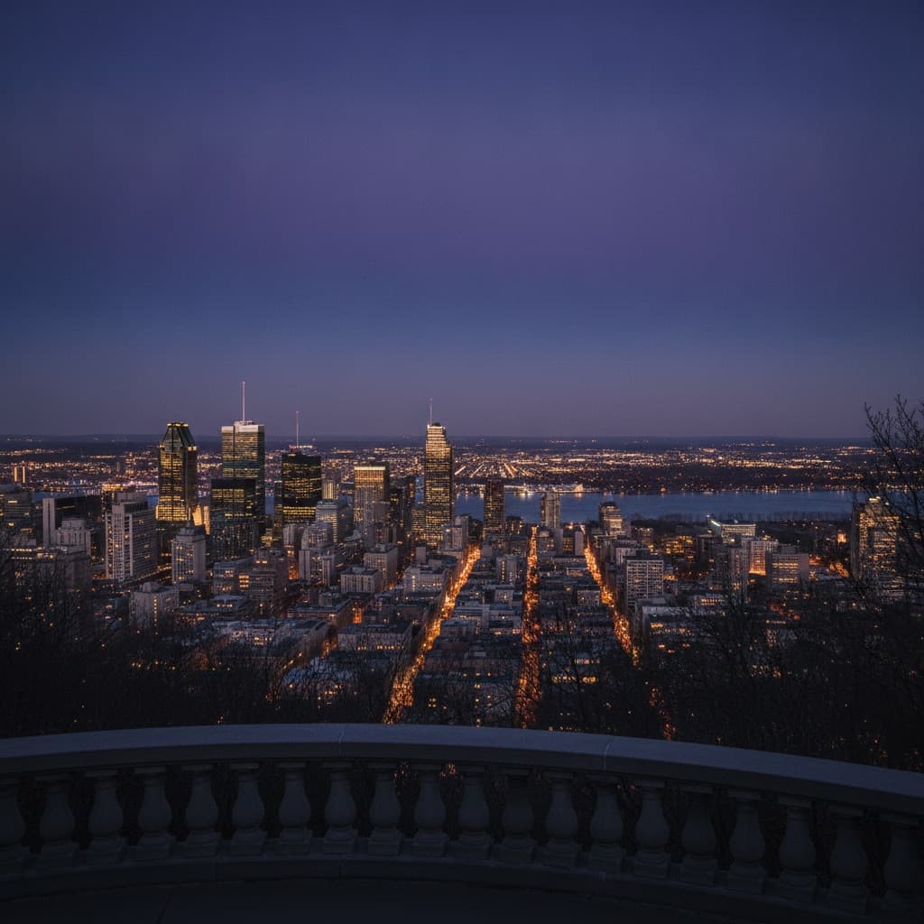 Downtown Montréal at dusk