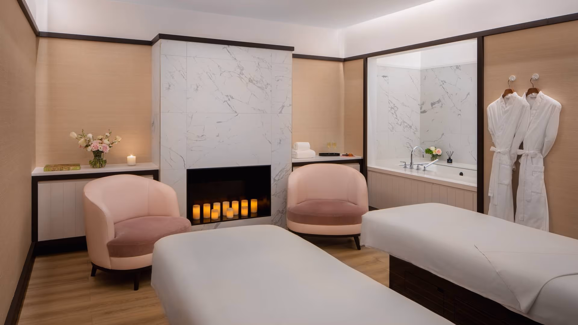 A treatment suite at Spa Guerlain, Four Seasons Hotel Montréal