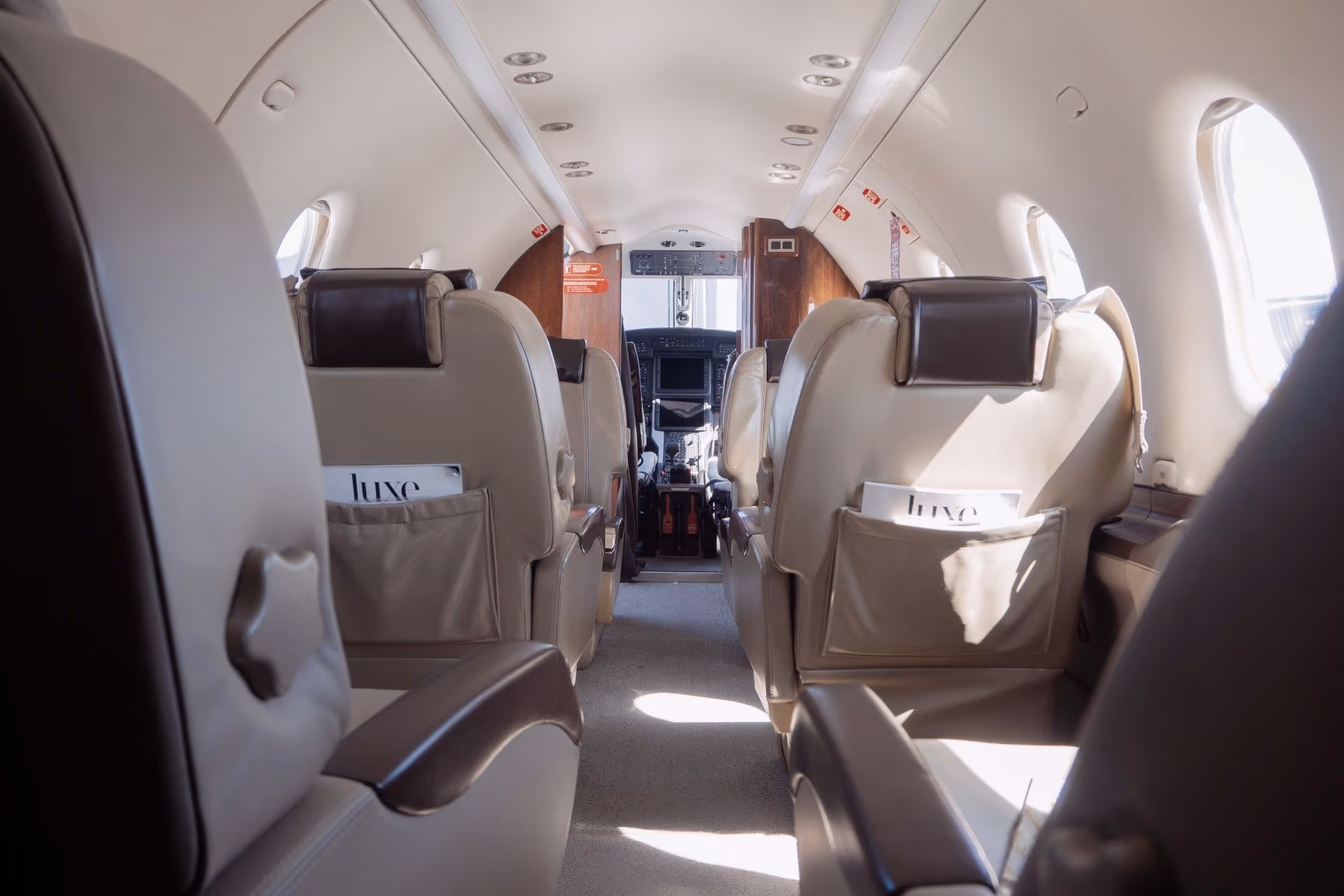 Cabin detail inside the NectAir PC-12
