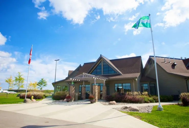 The terminal at Peterborough Regional Airport